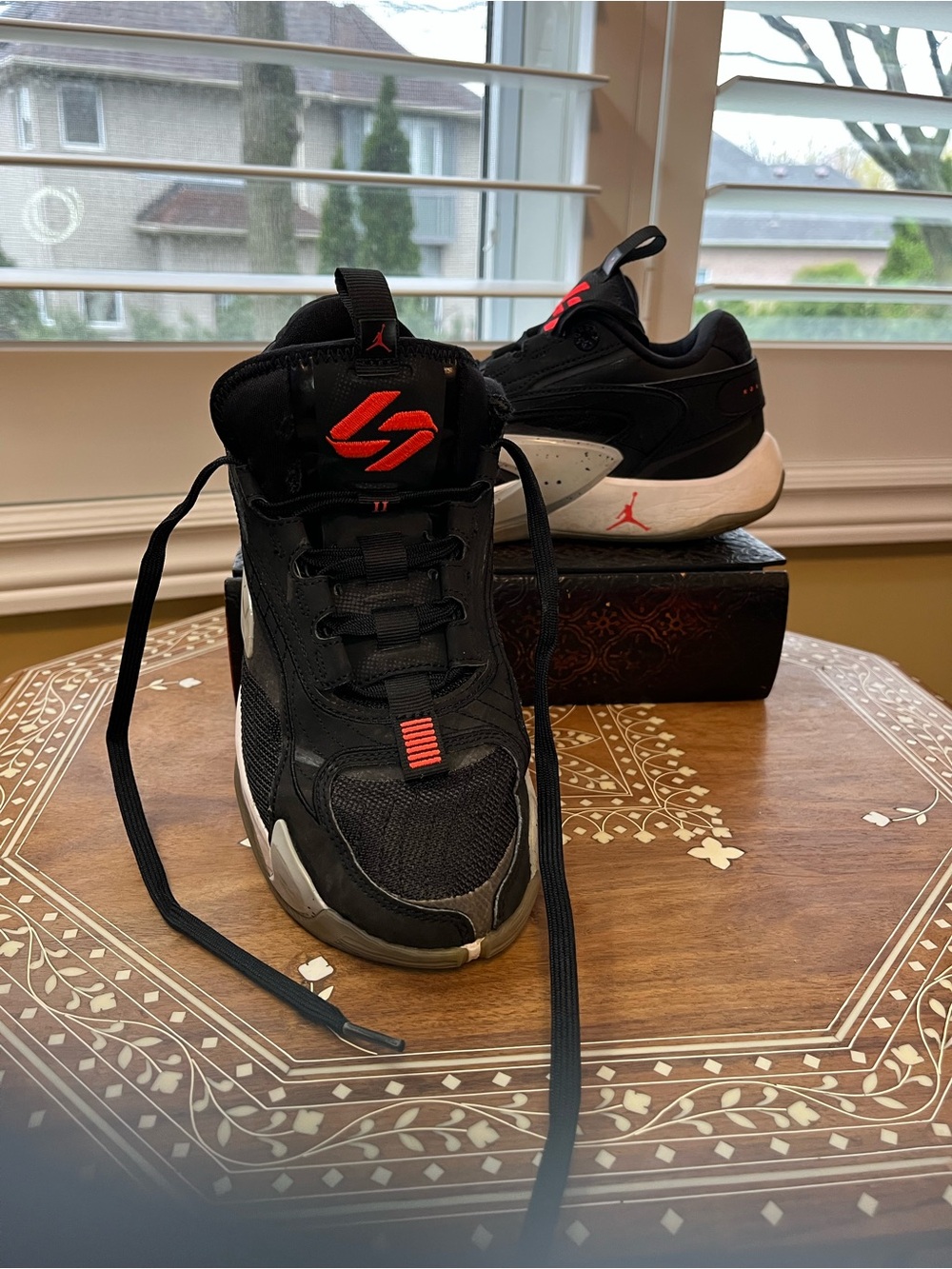 Jordan Zion 2 Black Red Sneakers 6.5 Youth